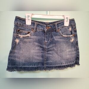Celebrity Pink blue Denim Junior Jeans Mini Skirt Beaded Back